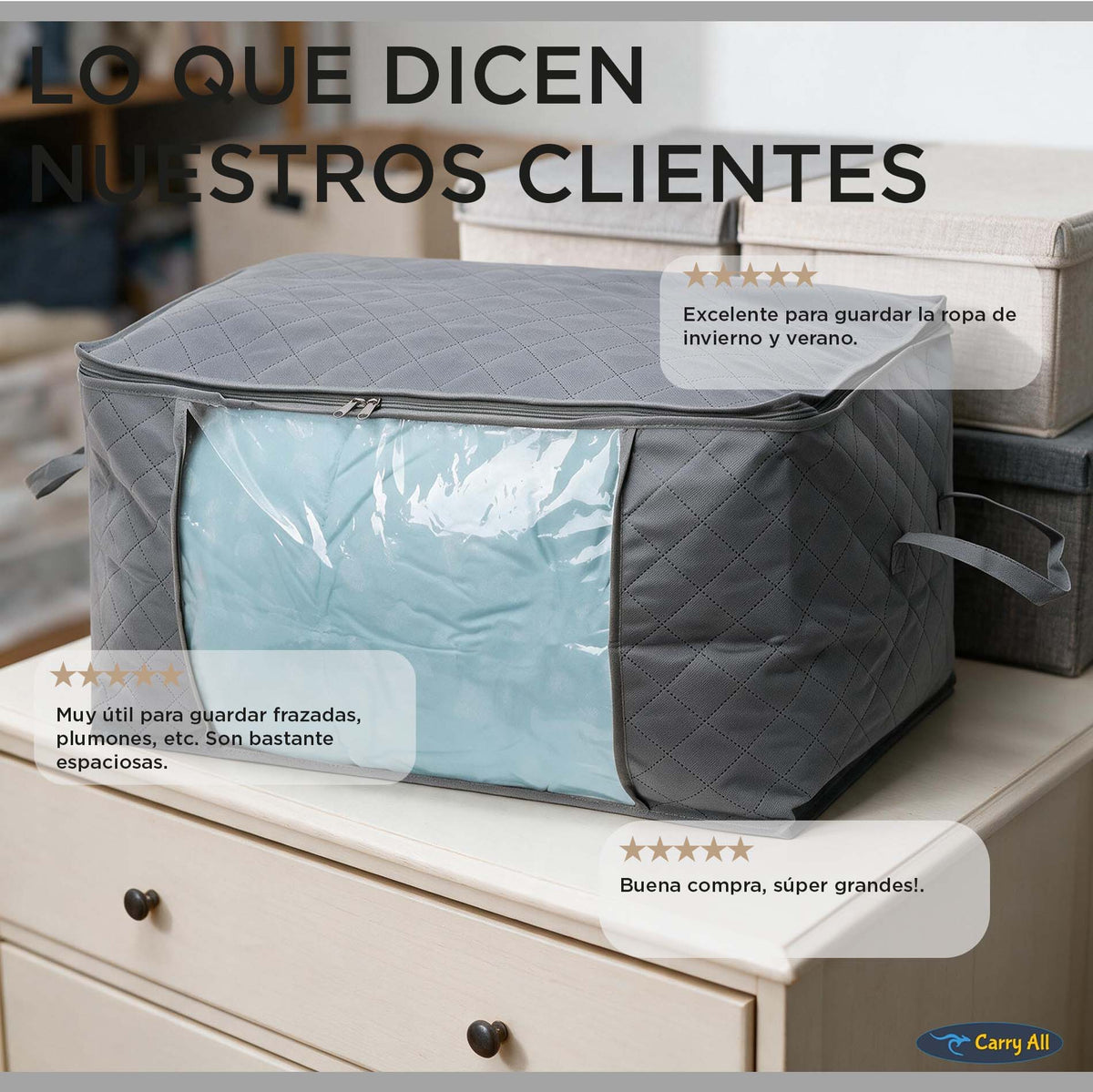 Pack 3 Bolsas Organizadoras Carry All 90 litros Jumbo