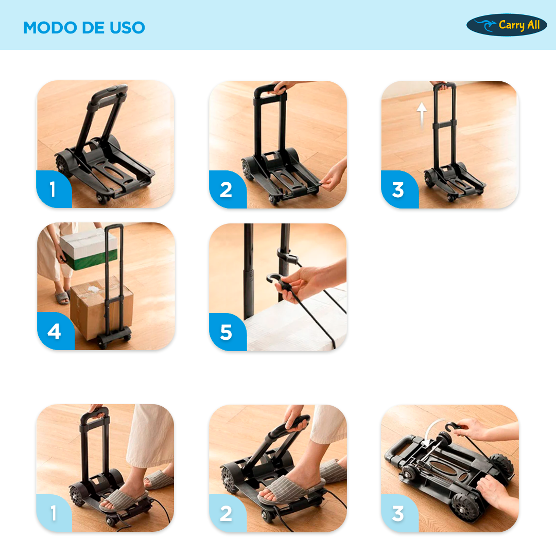 Carro Plegable De Carga Carry All Tipo Plataforma Yegua 65 Kilos Atenea