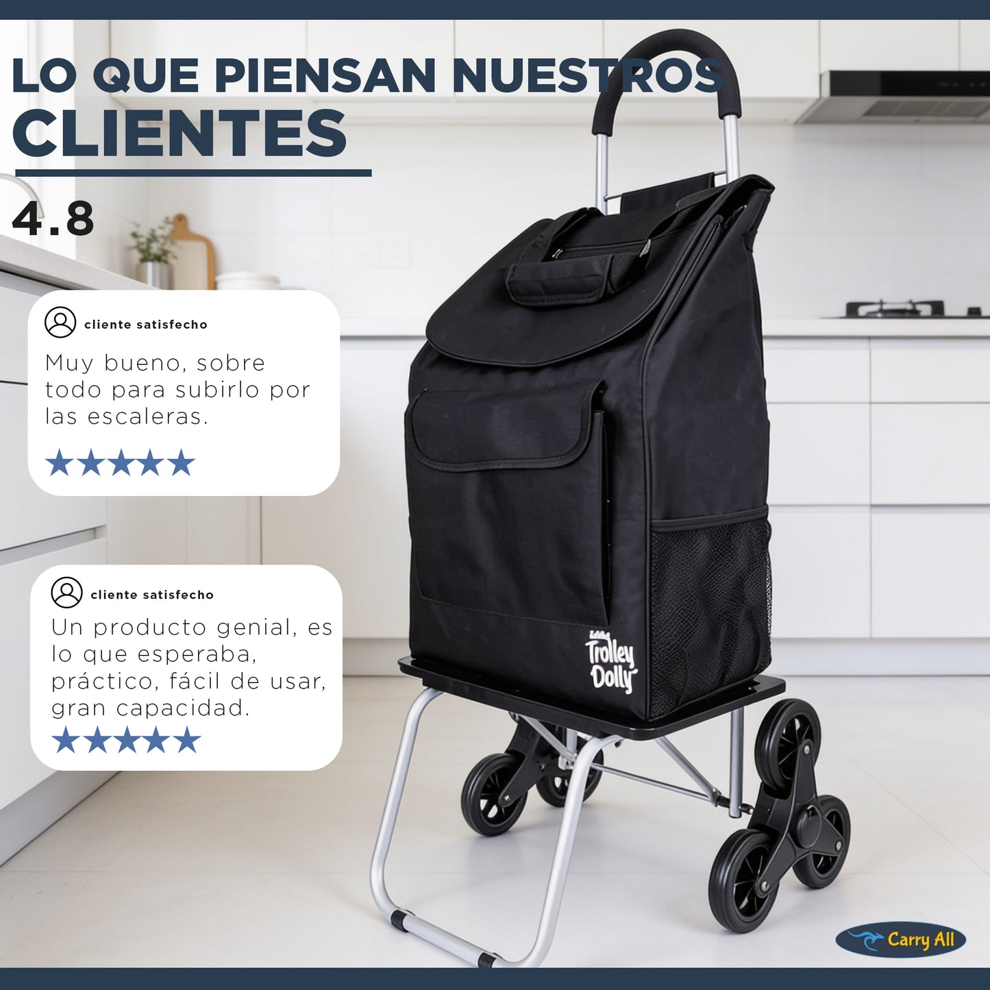 Carrito De Compras Plegable Escalador DBest Stair Climber 40 Litros Trolley Dolly