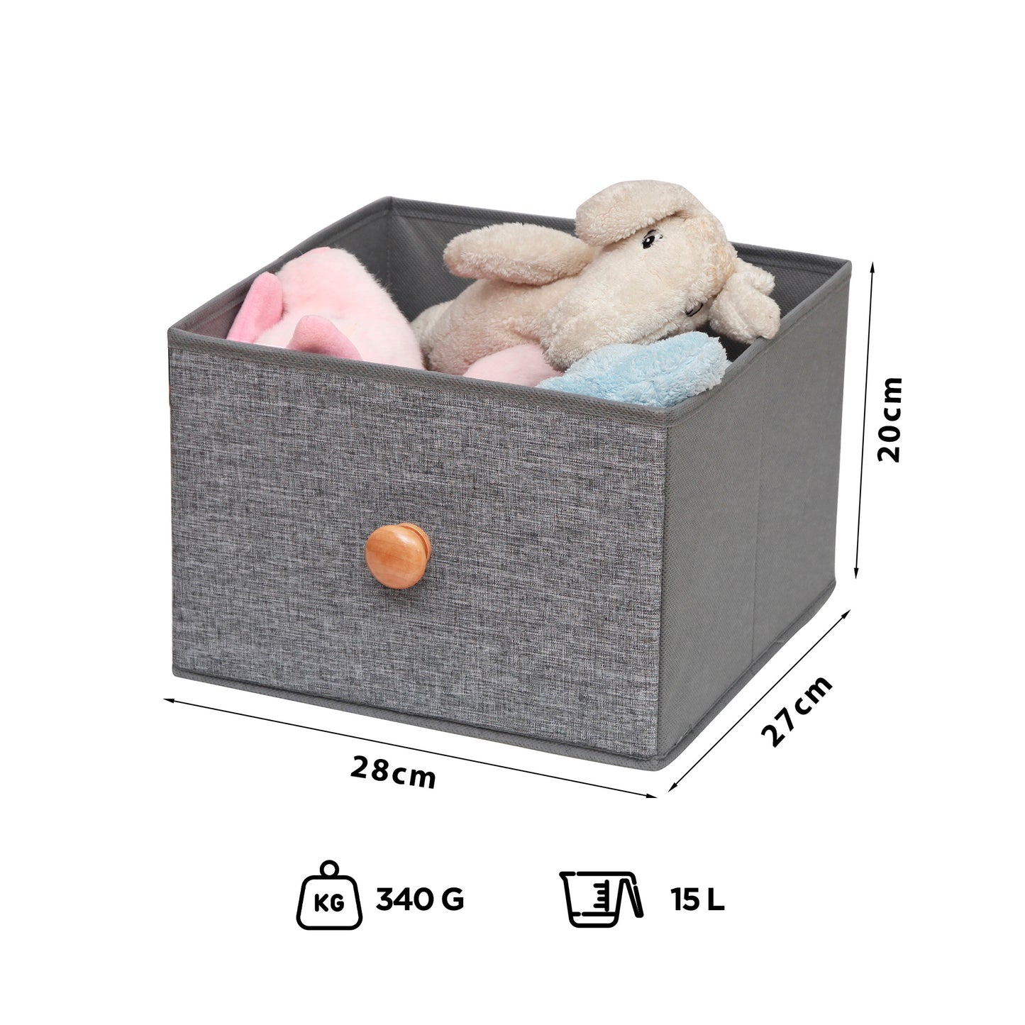 Pack 3 Cajitas Organizadoras Carry All Closet Ropa Accesorios L