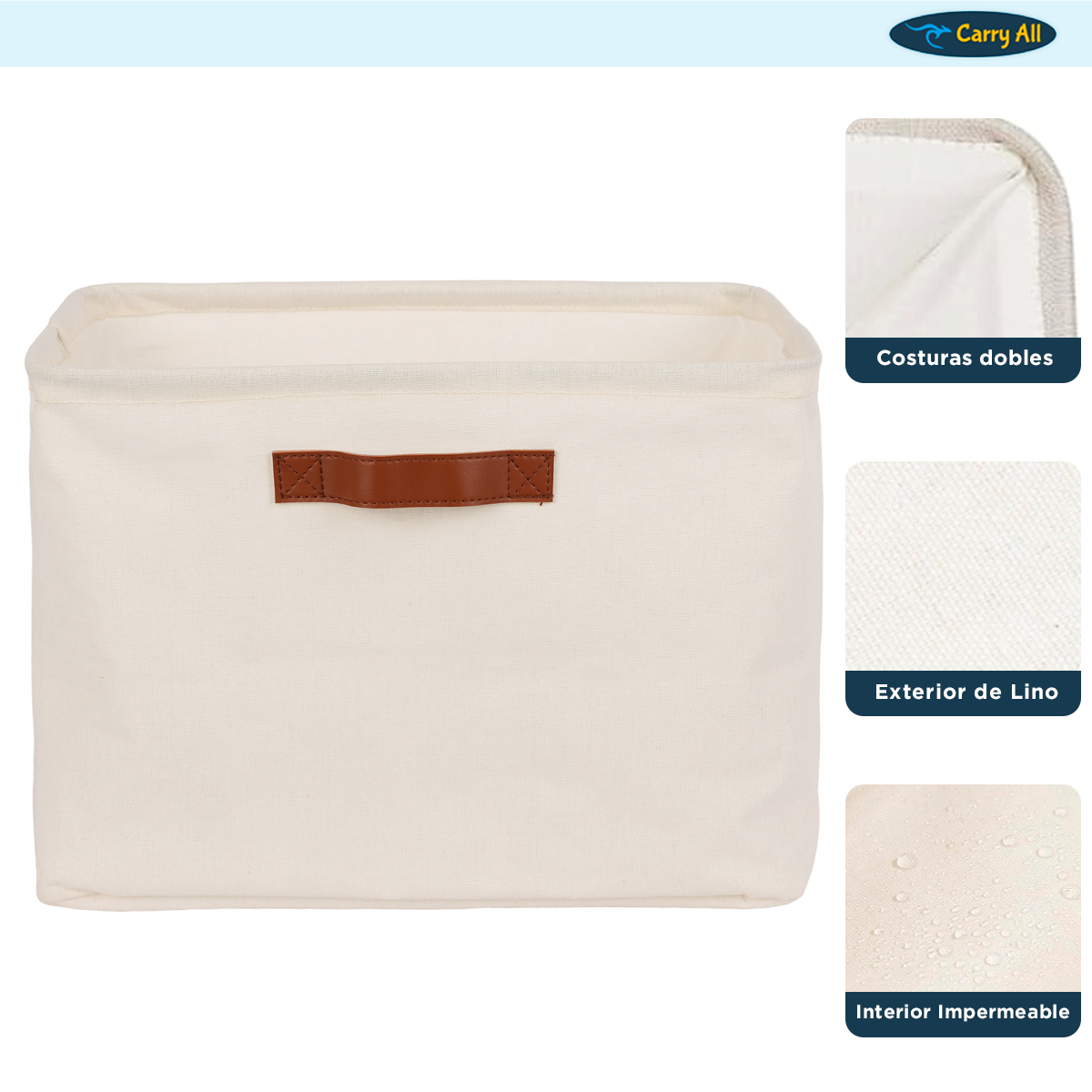 Cesta Organizadora Plegable Carry All De Lino M