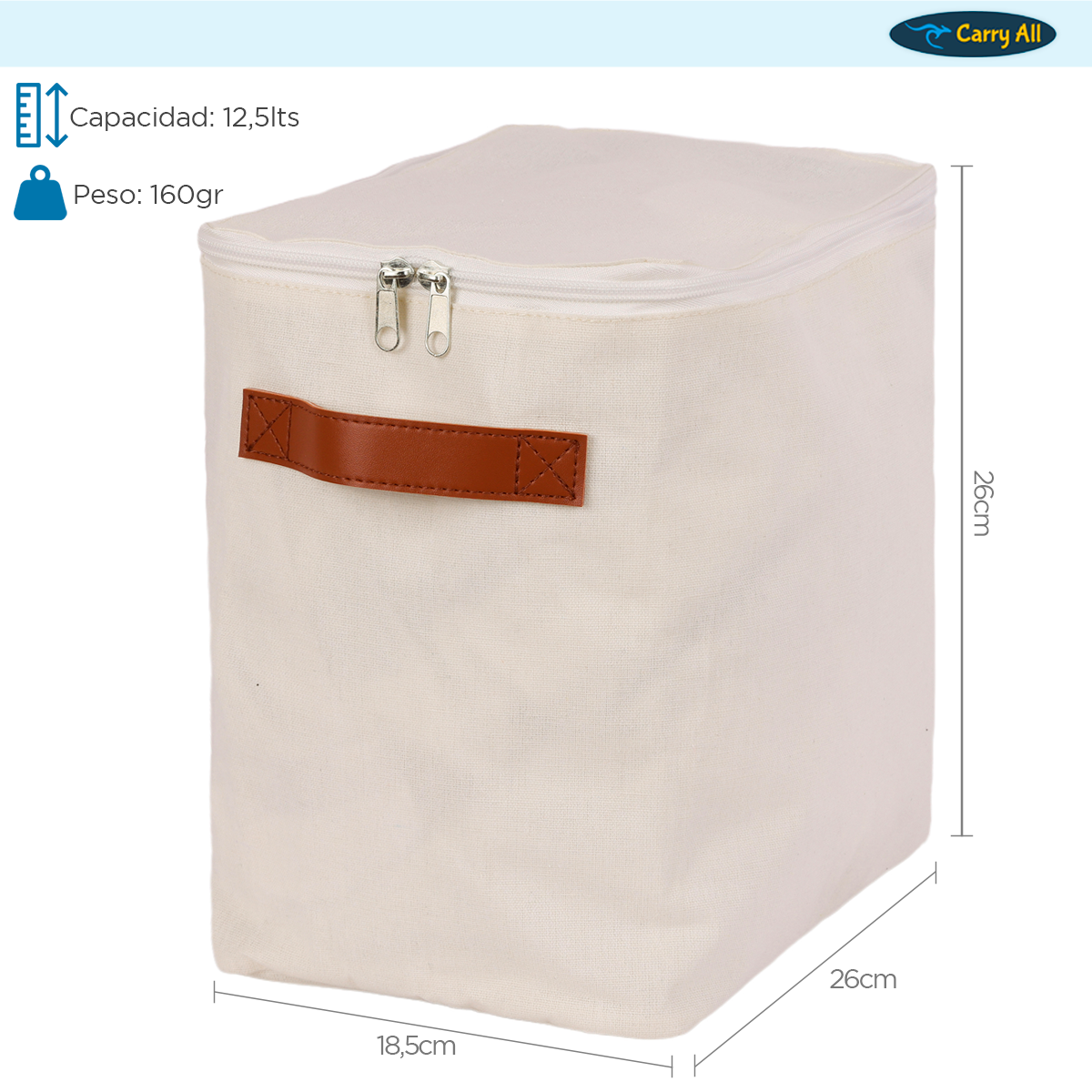 Bolsa Organizadora Plegable Carry All De Lino S