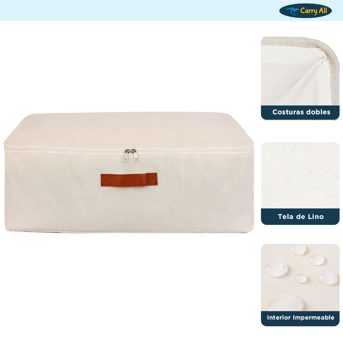 Bolso Organizador Bajo Cama Carry All 41 Litros Almacenaje Ropa Varios