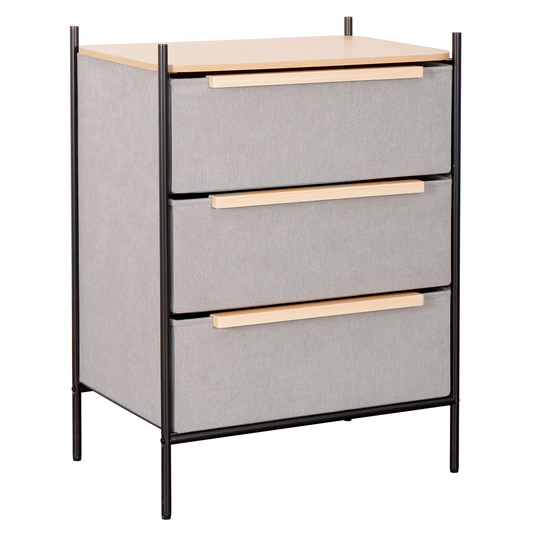 Velador Cajonera Carry All 3 Cajones Línea Minimalist