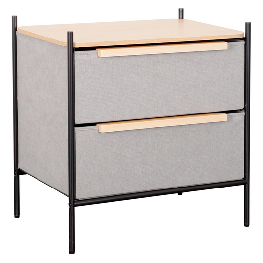 Velador Cajonera Arrimo Carry All  2 Cajones Línea Minimalist