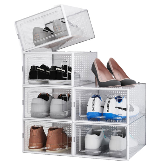 Pack 6 Cajas Organizadoras  Carry All Zapatos Ropa Varios Apilables S