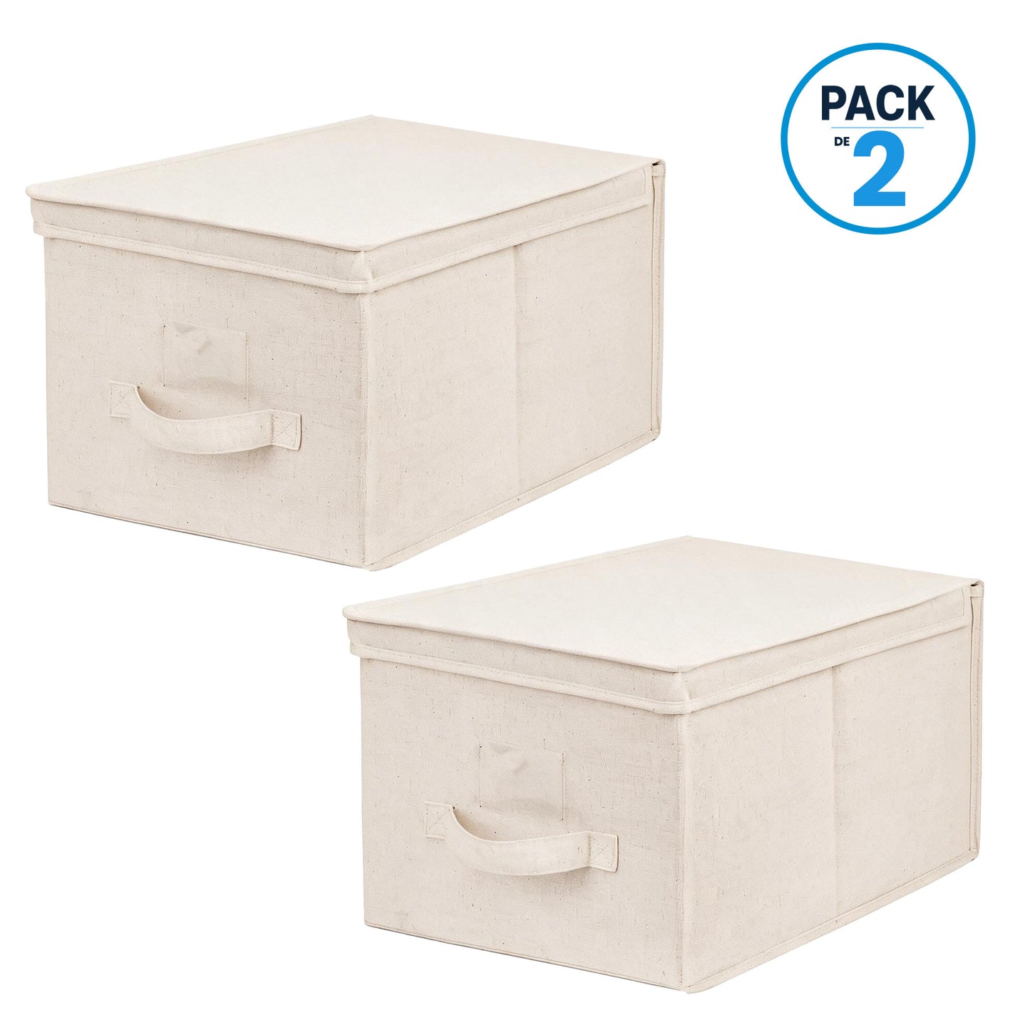 Pack 2 Cajas Organizadoras Carry All Plegables Closet Ropa L