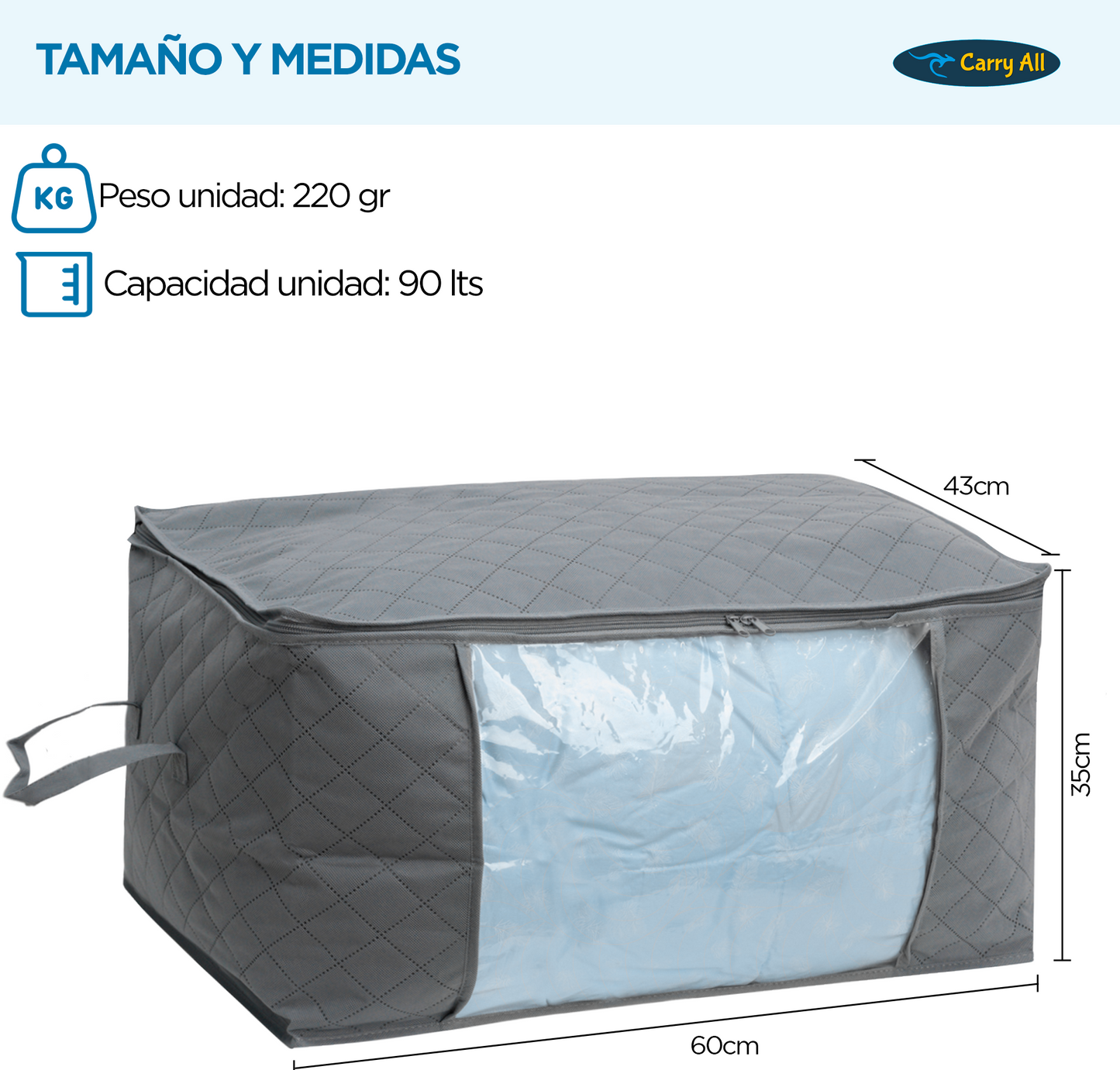 Pack 3 Bolsas Organizadoras Carry All 90 litros Jumbo