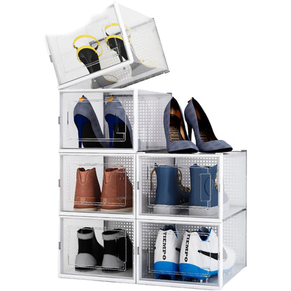 Pack 6 Cajas Organizadoras  Carry All Zapatos Ropa Varios Apilables M