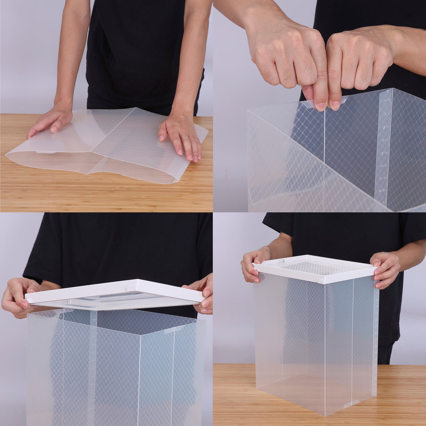 Pack 6 Cajas Organizadoras  Carry All Zapatos Ropa Varios Apilables M