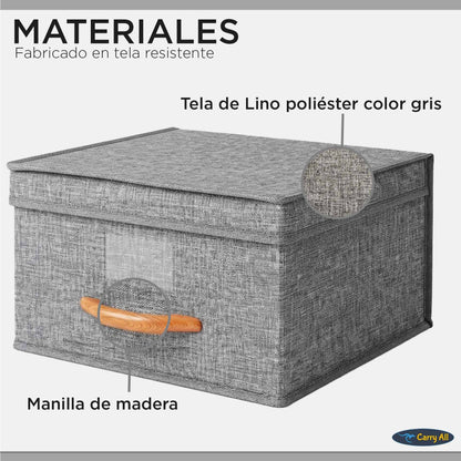 Pack 3 Cajas Organizadoras Carry All Closet Ropa Accesorios M