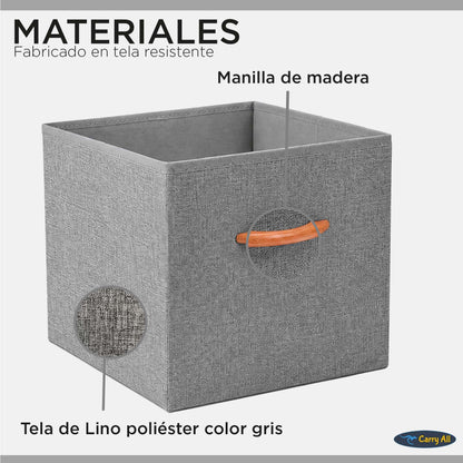 Pack 3 Cajas Cubo Organizadoras Carry All Closet Ropa Accesorios
