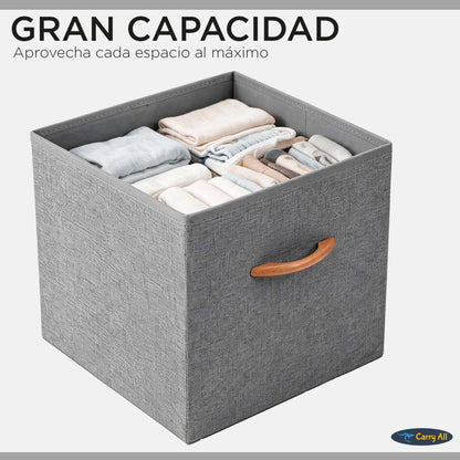 Pack 3 Cajas Cubo Organizadoras Carry All Closet Ropa Accesorios