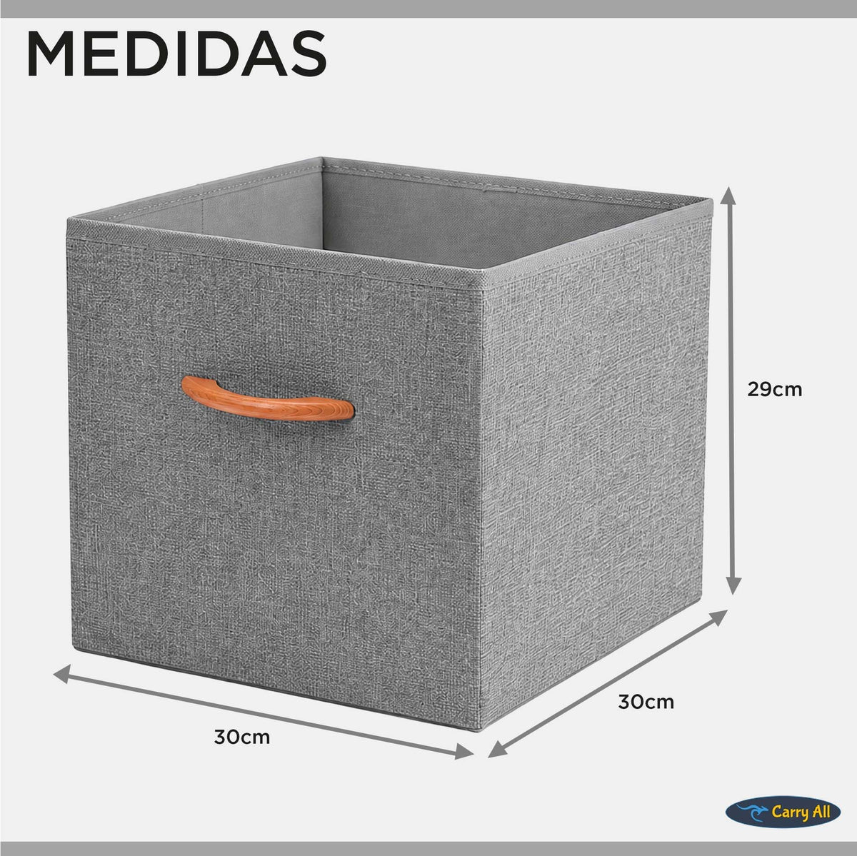 Pack 3 Cajas Cubo Organizadoras Carry All Closet Ropa Accesorios