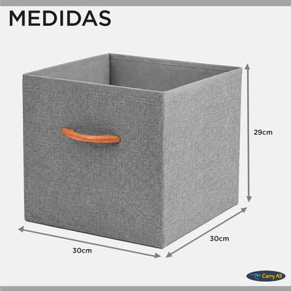 Pack 3 Cajas Cubo Organizadoras Carry All Closet Ropa Accesorios