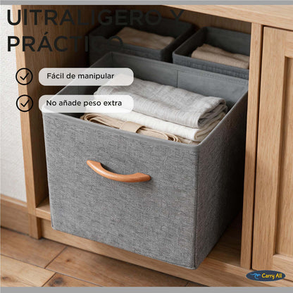 Pack 3 Cajas Cubo Organizadoras Carry All Closet Ropa Accesorios