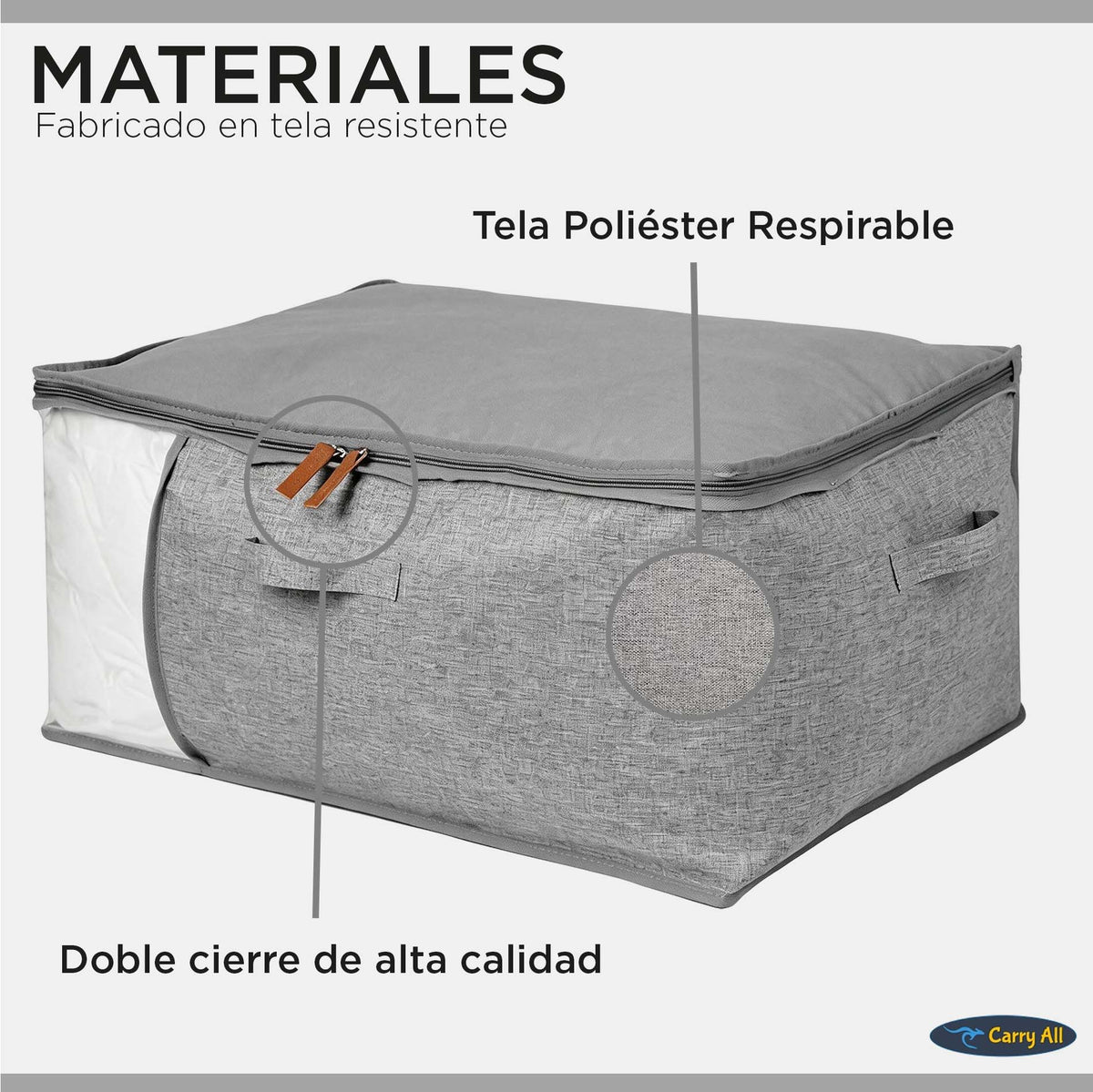 Bolso Organizador Almacenaje Jumbo 85 Litros Bolsa Ropa Cama