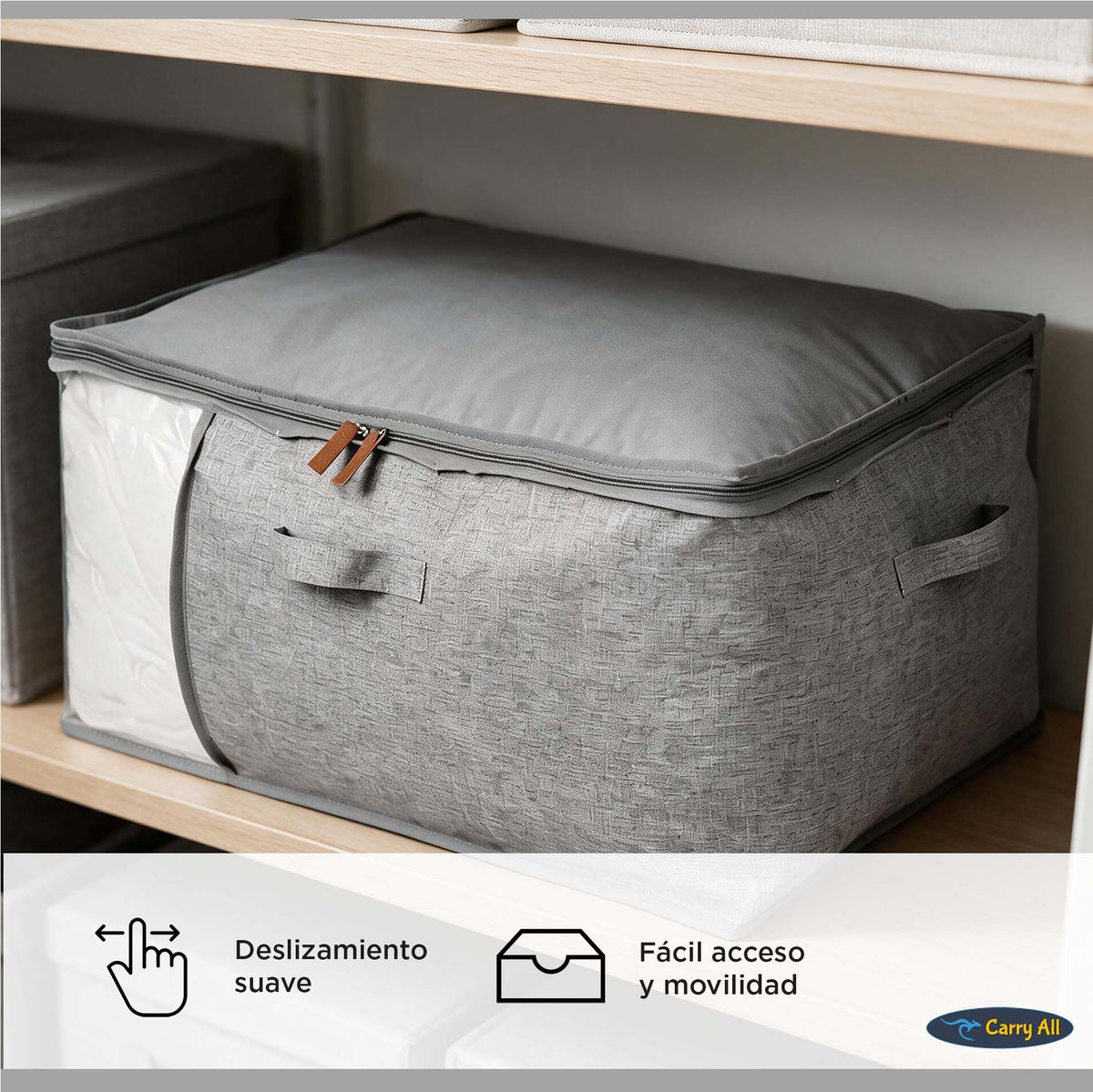 Bolso Organizador Almacenaje Jumbo 85 Litros Bolsa Ropa Cama