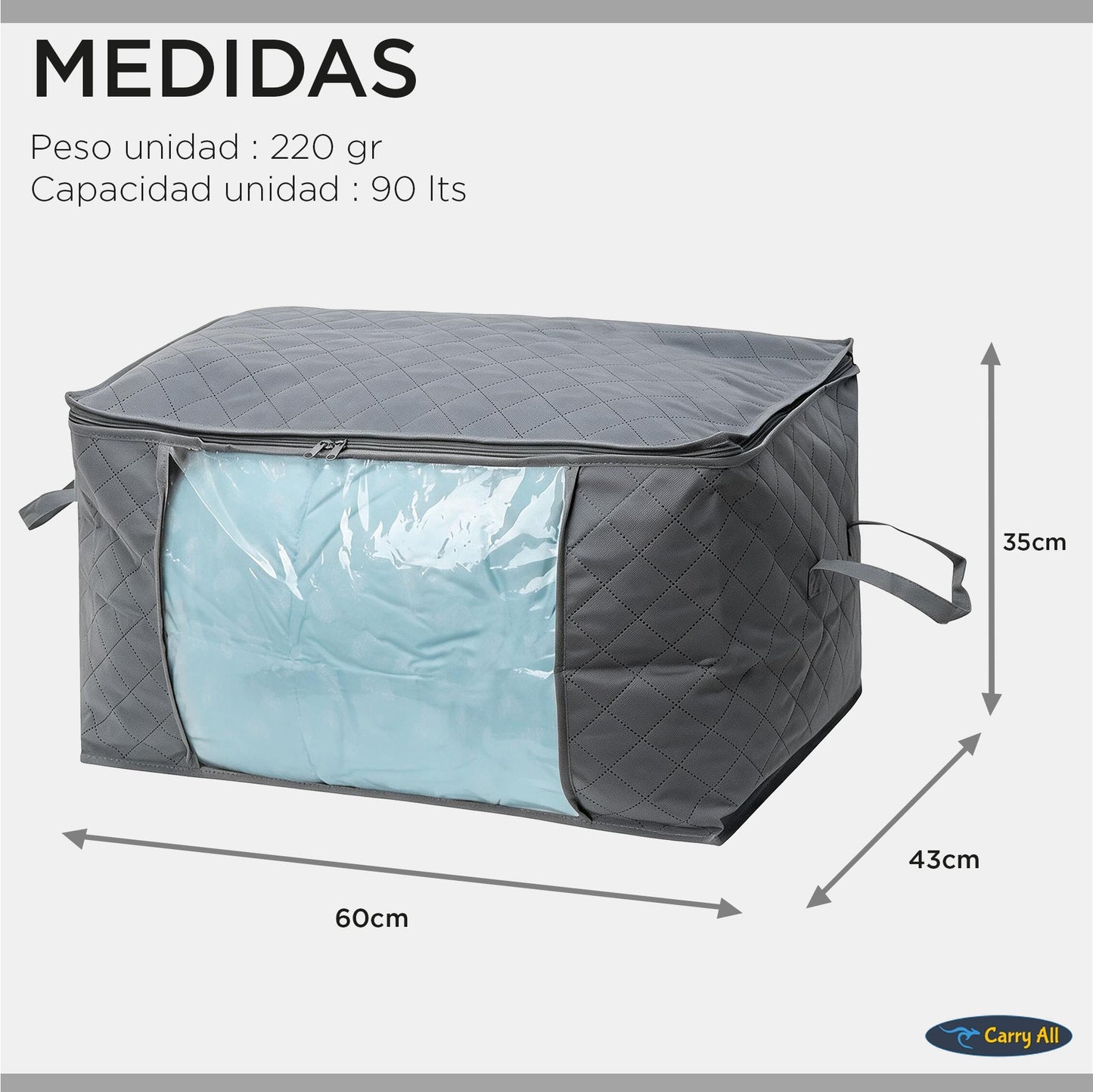 Pack 3 Bolsas Organizadoras Carry All 90 litros Jumbo