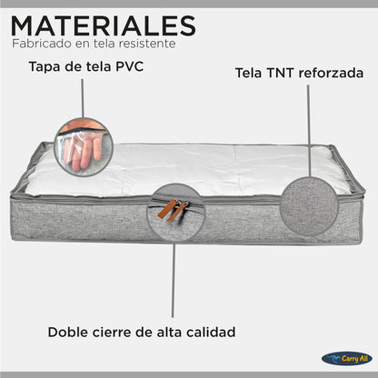 Bolso Organizador Bajo Cama Carry All 70 Litros Almacenaje Ropa Varios