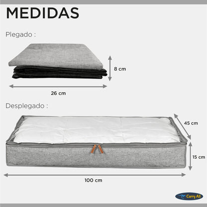 Bolso Organizador Bajo Cama Carry All 70 Litros Almacenaje Ropa Varios