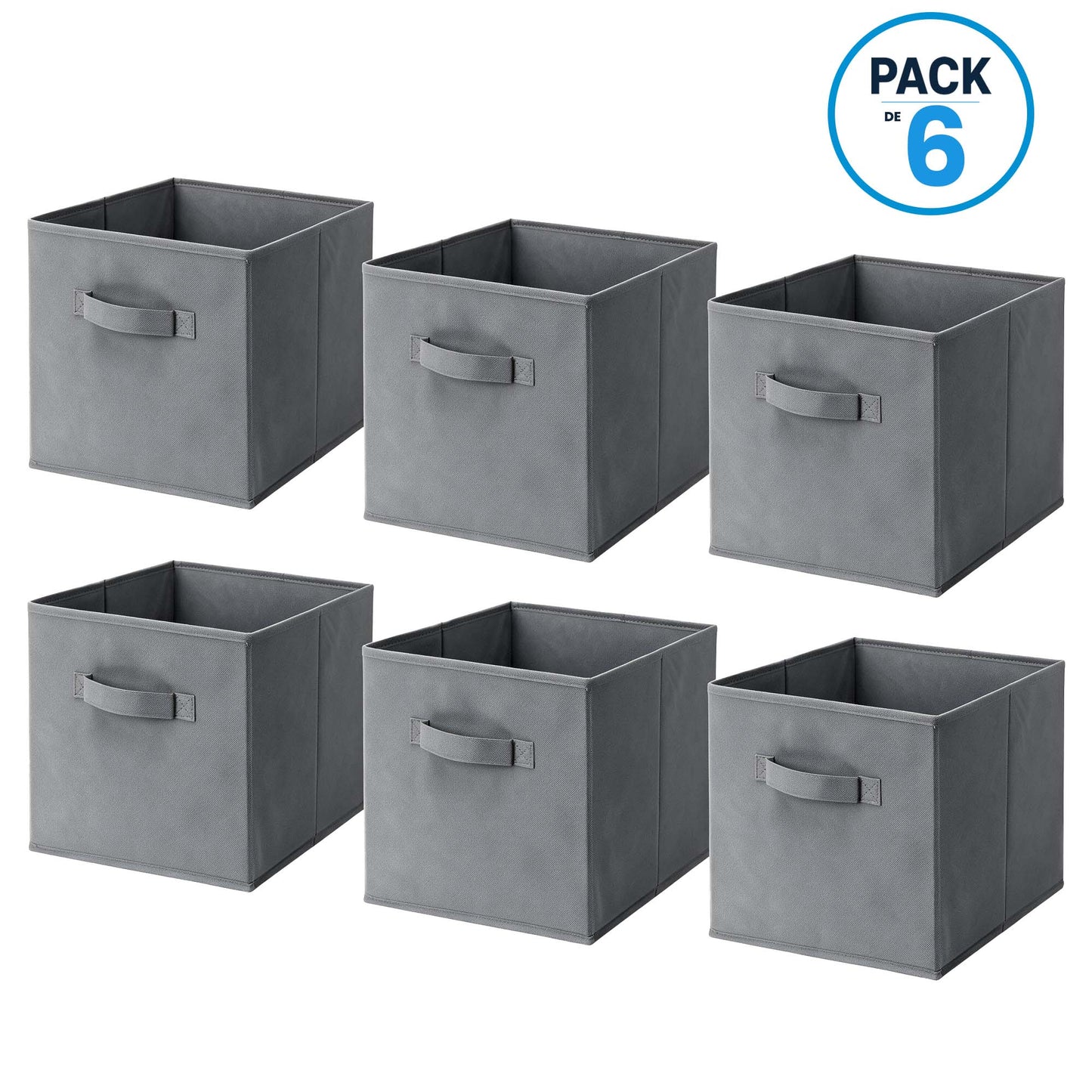 Pack 6 Cajas Cubo Organizadoras Carry All  Closet Ropa Accesorios