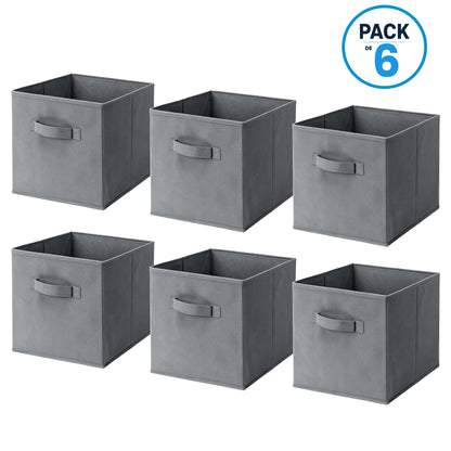 Pack 6 Cajas Cubo Organizadoras Carry All  Closet Ropa Accesorios