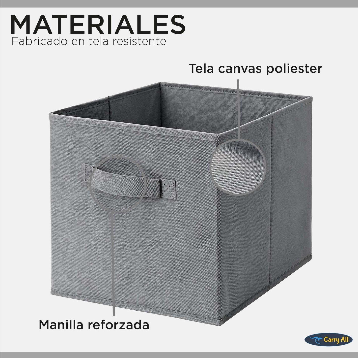 Pack 6 Cajas Cubo Organizadoras Carry All  Closet Ropa Accesorios