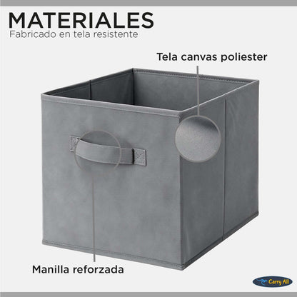Pack 6 Cajas Cubo Organizadoras Carry All  Closet Ropa Accesorios
