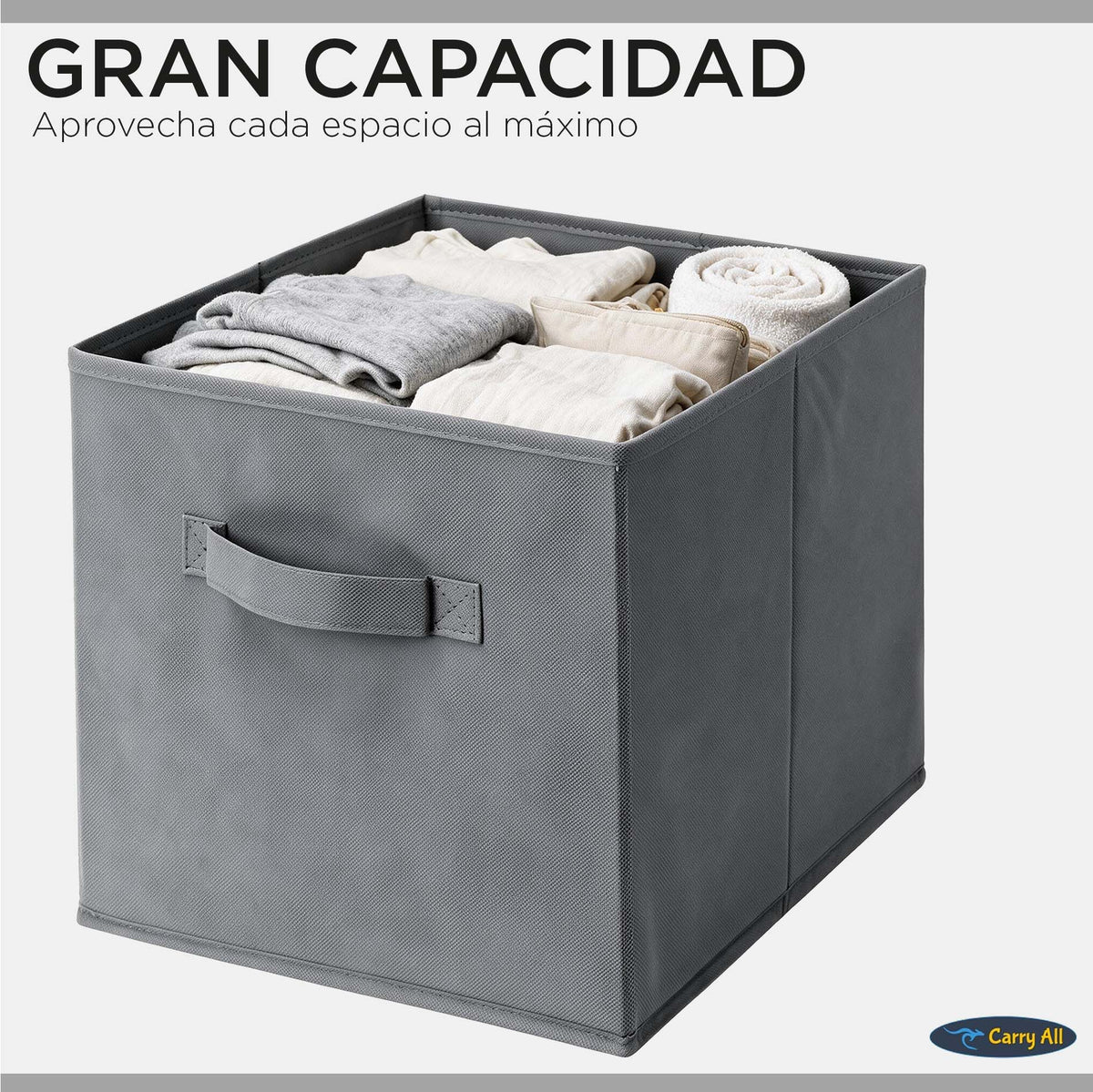 Pack 6 Cajas Cubo Organizadoras Carry All  Closet Ropa Accesorios
