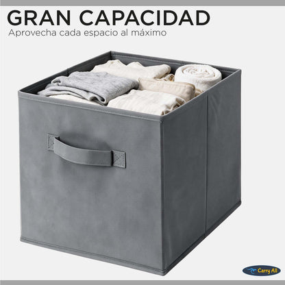 Pack 6 Cajas Cubo Organizadoras Carry All  Closet Ropa Accesorios