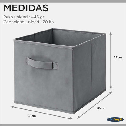 Pack 6 Cajas Cubo Organizadoras Carry All  Closet Ropa Accesorios