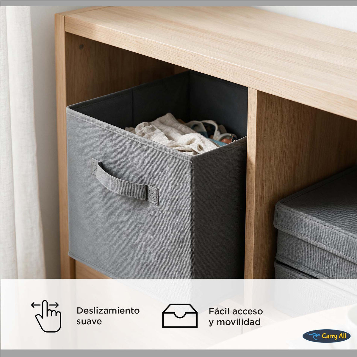 Pack 6 Cajas Cubo Organizadoras Carry All  Closet Ropa Accesorios