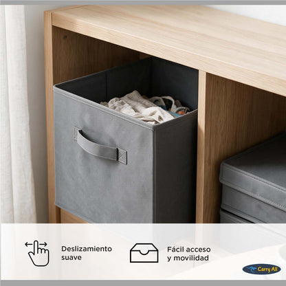 Pack 6 Cajas Cubo Organizadoras Carry All  Closet Ropa Accesorios