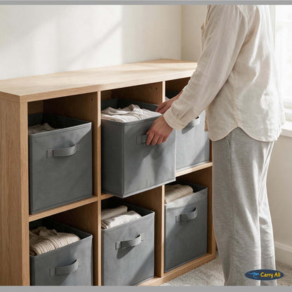 Pack 6 Cajas Cubo Organizadoras Carry All  Closet Ropa Accesorios