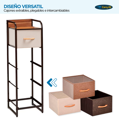 Velador Cajonera  Carry All 4 Cajones Arrimo Línea Four Seasons