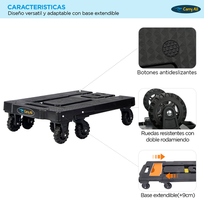 Carro Plegable De Carga Carry All  Tipo Plataforma Yegua 150 Kilos Apolo