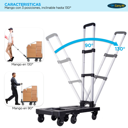Carro Plegable De Carga Carry All  Tipo Plataforma Yegua 150 Kilos Apolo