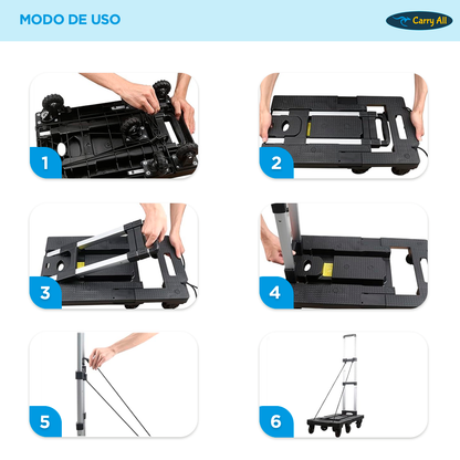 Carro Plegable De Carga Carry All  Tipo Plataforma Yegua 150 Kilos Apolo
