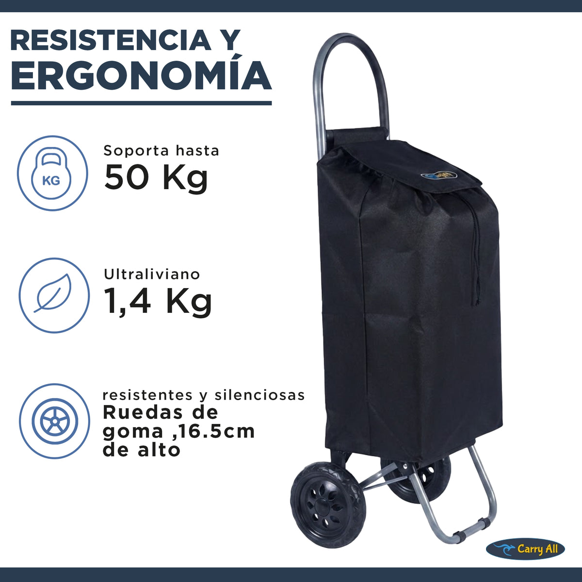 Carrito De Compras Plegable Carry All Adelaida Carro Feria