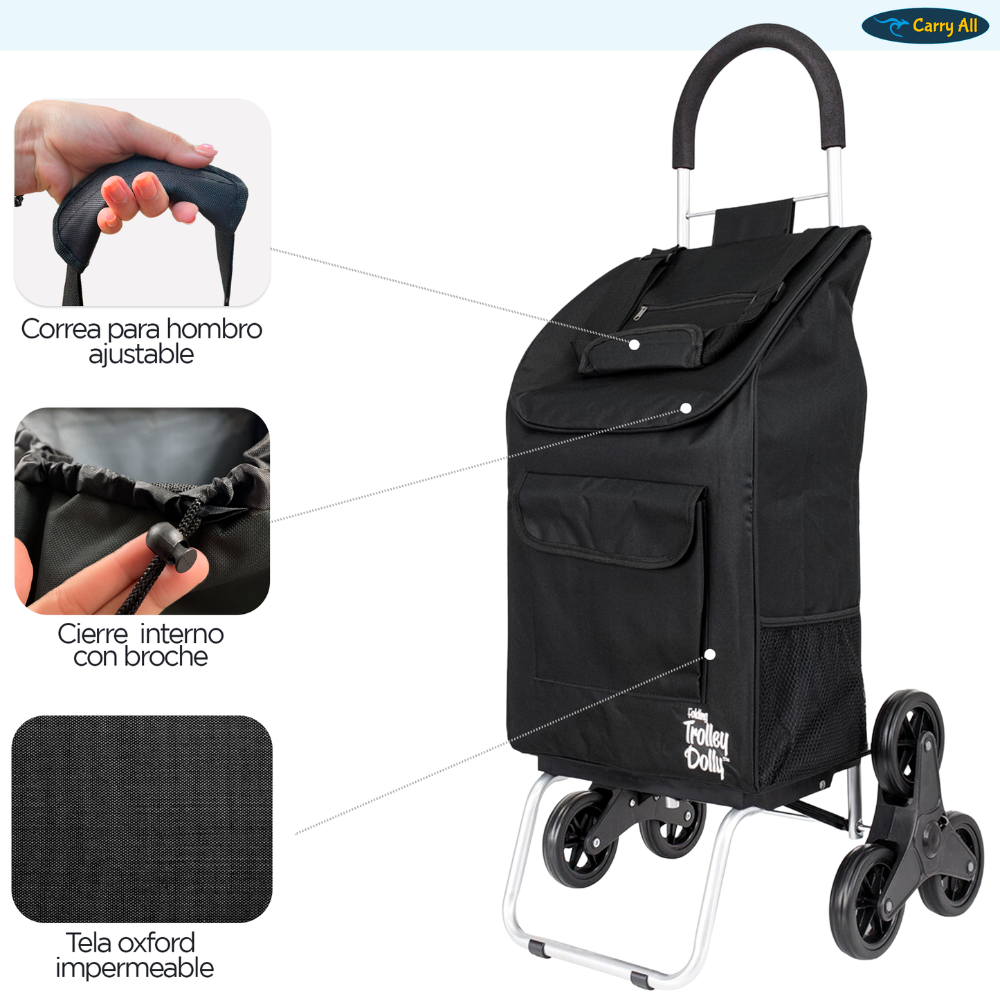 Carrito De Compras Plegable Escalador DBest Stair Climber 40 Litros Trolley Dolly