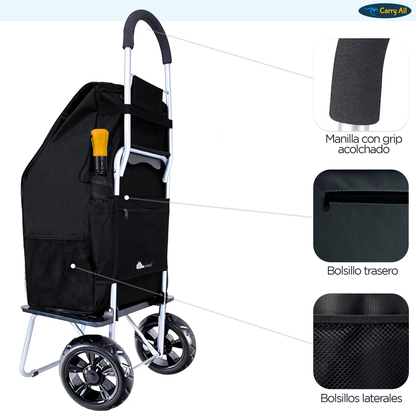 Carrito De Compras Plegable DBest Bigger Trolley Dolly  52 Litros