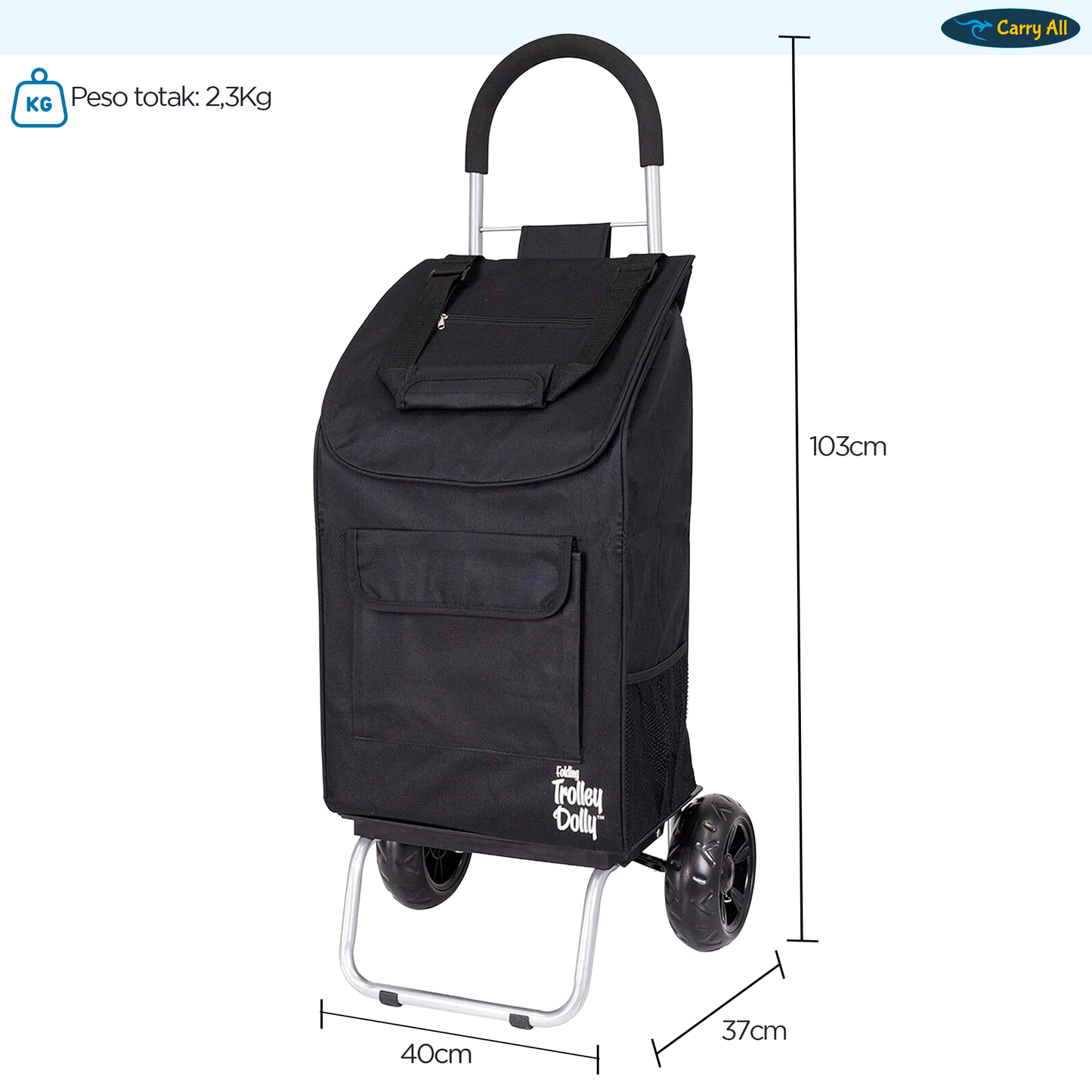 Carrito De Compras Plegable DBest Bigger Trolley Dolly  52 Litros