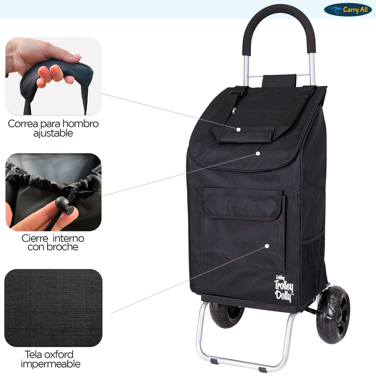 Carrito De Compras Plegable DBest Bigger Trolley Dolly  52 Litros