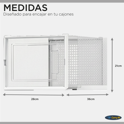 Pack 6 Cajas Organizadoras  Carry All Zapatos Ropa Varios Apilables L