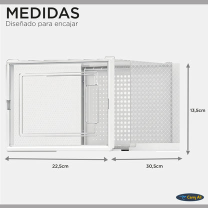 Pack 6 Cajas Organizadoras  Carry All Zapatos Ropa Varios Apilables S
