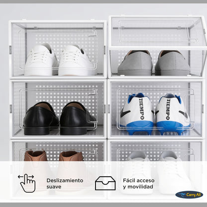 Pack 6 Cajas Organizadoras  Carry All Zapatos Ropa Varios Apilables S