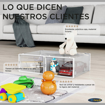 Pack 6 Cajas Organizadoras  Carry All Zapatos Ropa Varios Apilables S