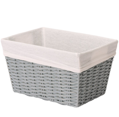 Canasto Cesta Organizadora Carry All Estilo Ratán Gris
