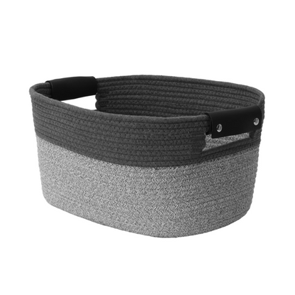 Canasto Cesta Organizadora De Algodon Carry All Tonos Grises